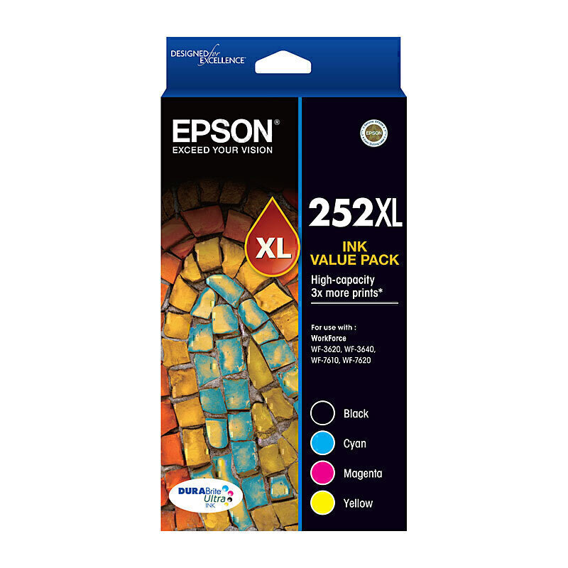 Epson 252xl High Capacity 4 Ink Value Pack Workplace Warehouse 1362